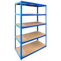 Adjustable boltless 5-shelf warehouse shelving unit